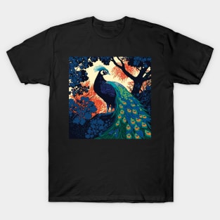 Peacock with beautiful feathers T-Shirt